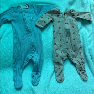 Monica + Andy Olivia Monogram Preemie Sleepers